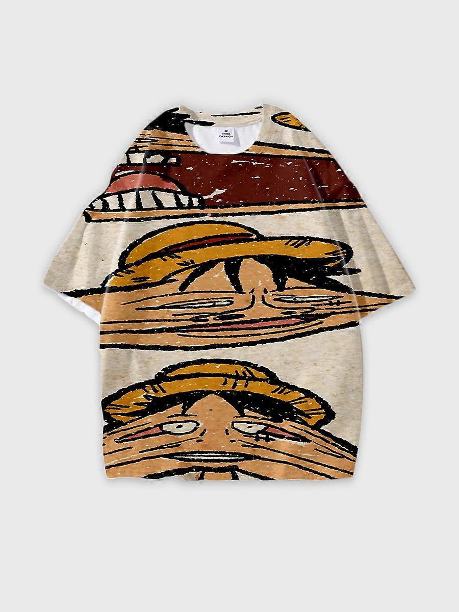 T-shirt short sleeve round neck summer casual loose O140