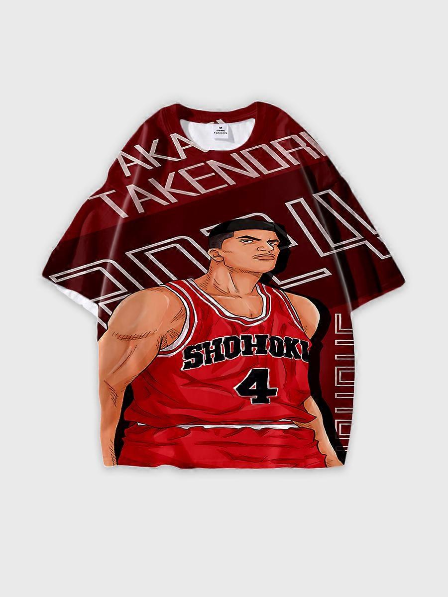 T-shirt round neck Role Pattern loose short sleeve C20