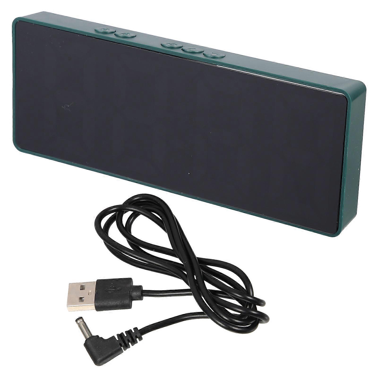 Small Digital Alarm Clock Rectangular Home Decor Plastic Temperature Display 1Pack