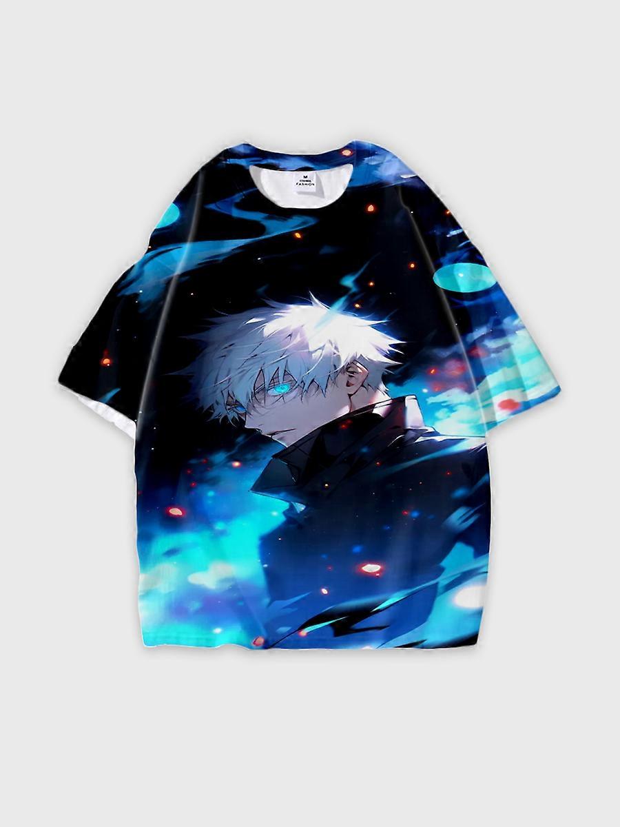 T-shirt round neck Character Pattern loose short sleeve P1666