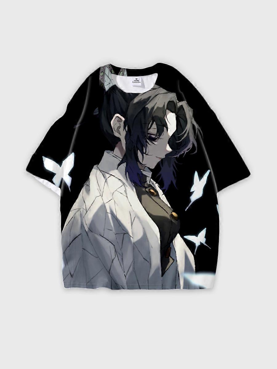 T-shirt round neck Character Pattern loose short sleeve P1603