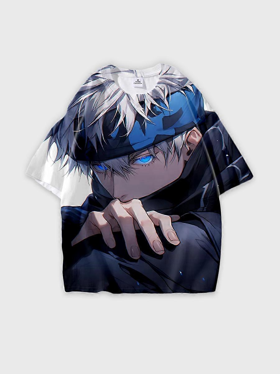 T-shirt round neck Character Pattern loose short sleeve P3121