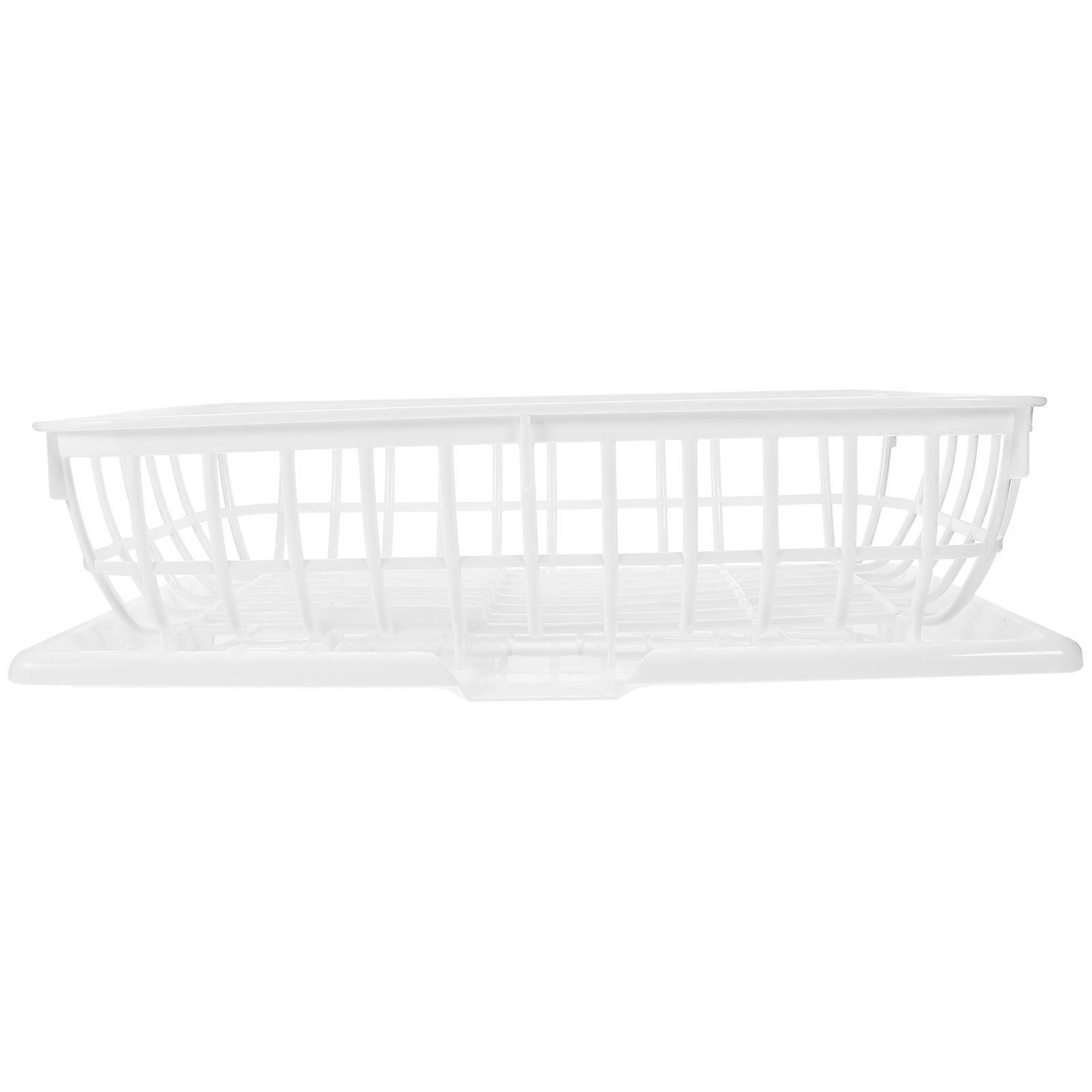 Countertop Dish Storage Rack Minimalist and Stylish Design Home Users White Multi-Functional Storage 1Set
