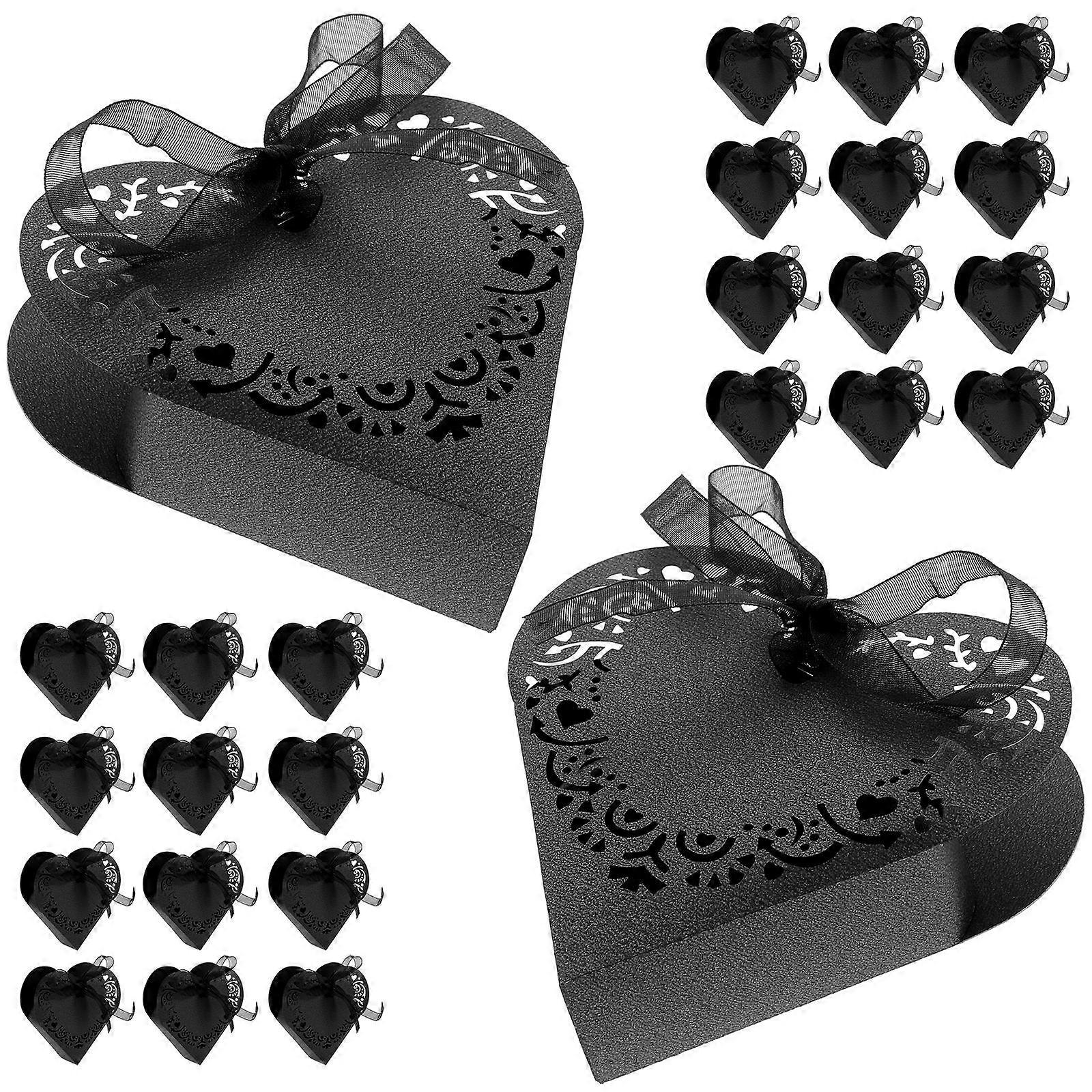 50pcs Heart Shaped Candy Boxes, Elegant Favor Boxes for Weddings, Birthdays, Bridal Showers, Lightweight Treat Boxes for Party Decorations