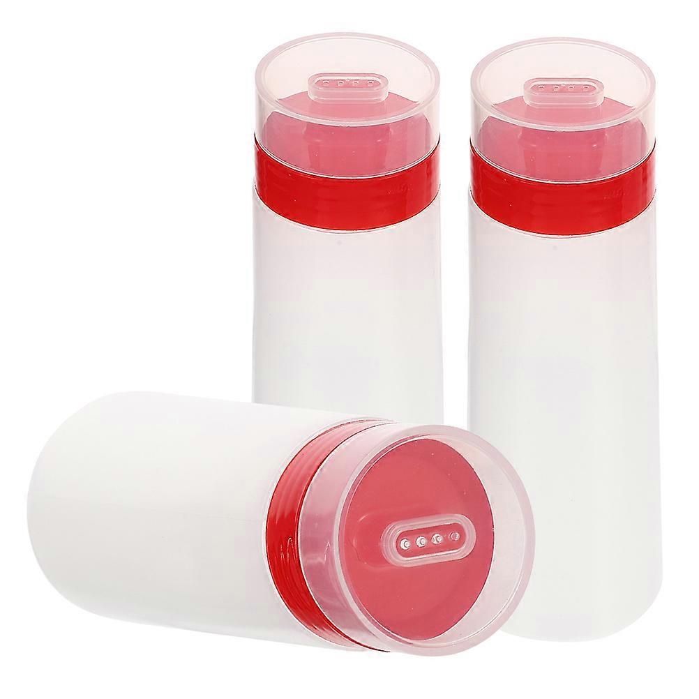 Hemoton 3pcs Sauce Bottle Squeeze Design with 4 Holes for BBQ Jam Condiment 300ml