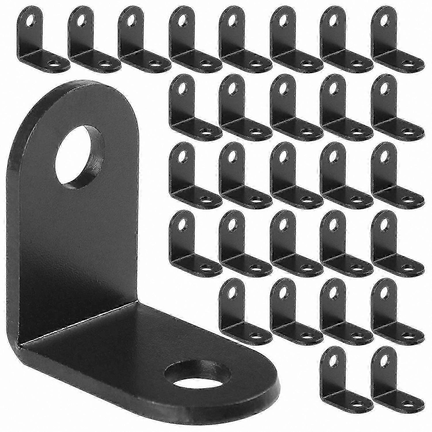 100 Pack Corner Braces, 25x25x2mm Angle Brackets, 90 Degree Mounting Support