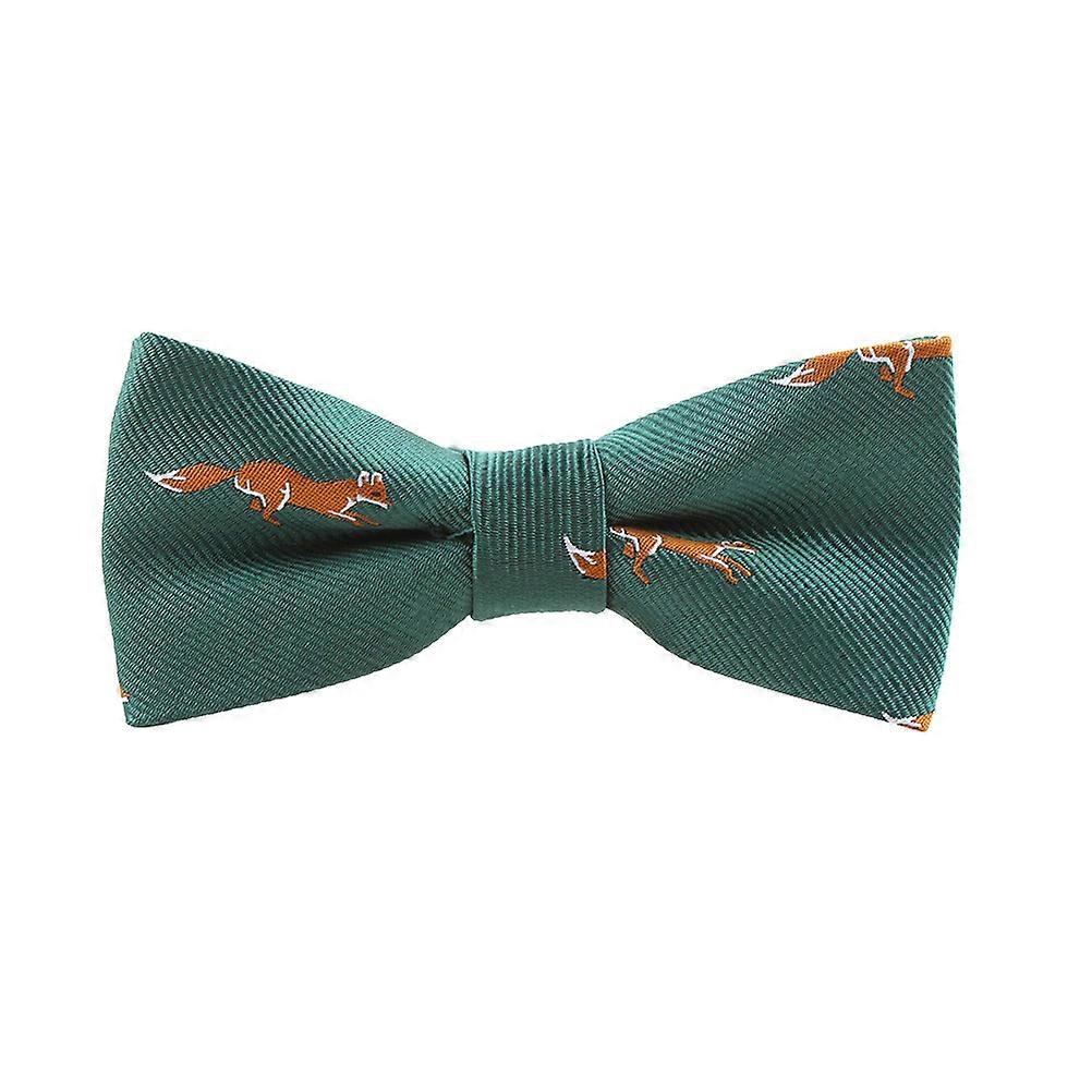 Green Adjustable Kids Bow Tie Polyester Handmade Unique Pattern Performance Accessory for Wear