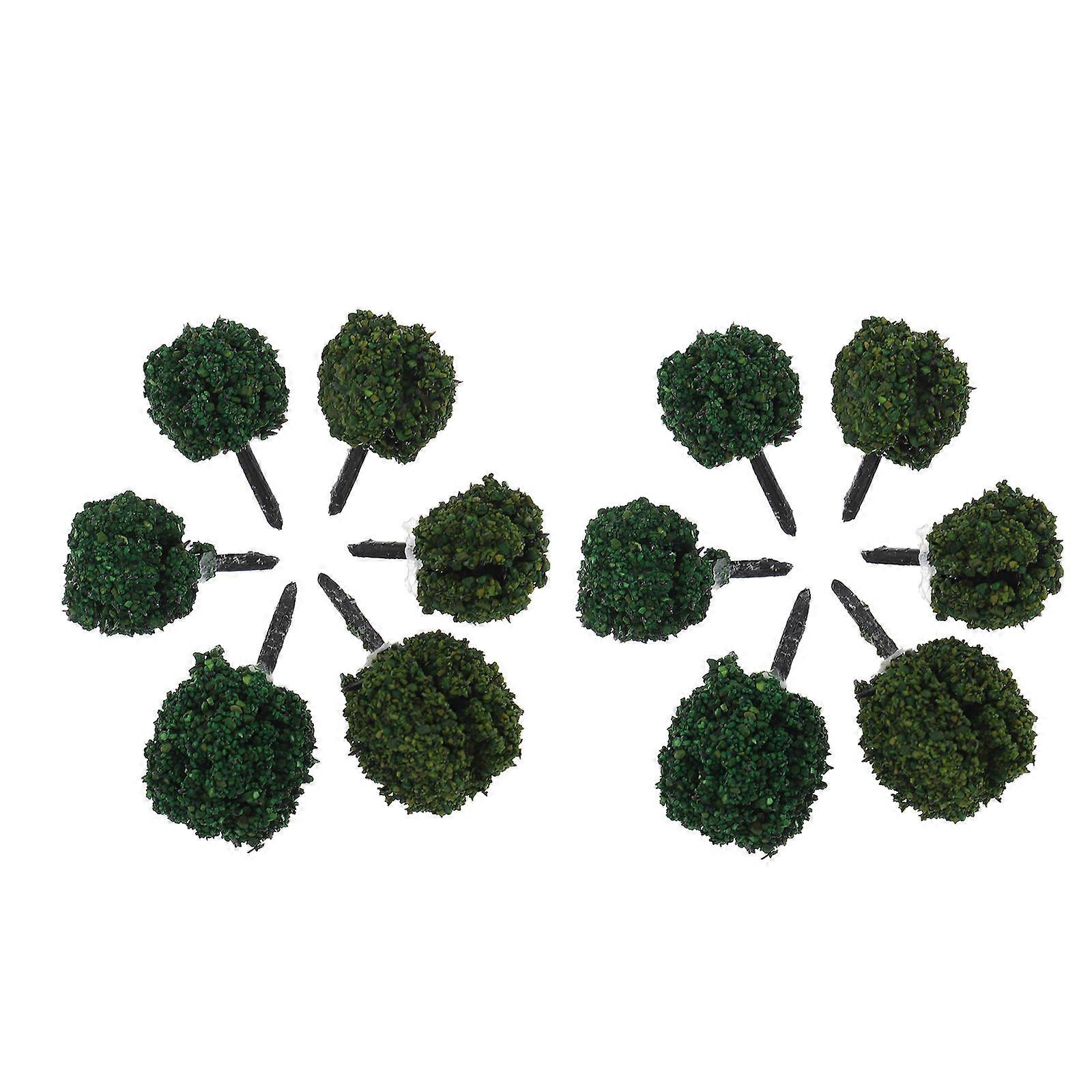 Miniature Shrub Models DIY Kit for Sand Table Micro Landscape – Durable Bright Green Micro Tree Decor for Landscaping and Photography Props