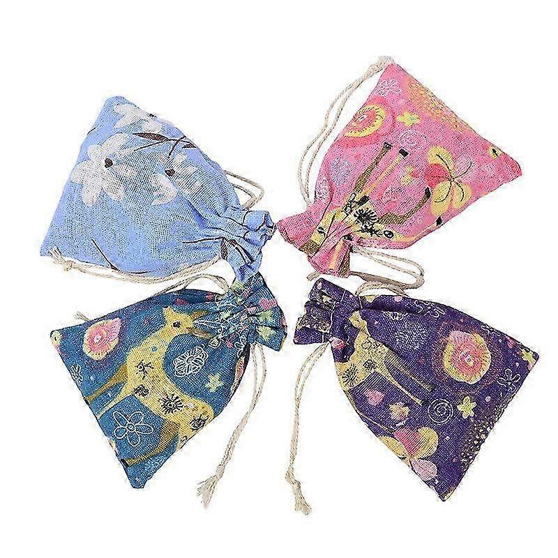 Christmas Pattern Linen Gift Bag 1-24 Advent Calendar Bundle - Festive Countdown Storage for Holiday Gifts & Decorations