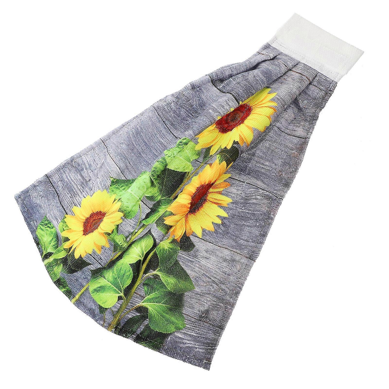 Hand Towel Quick Drying Grey Highly Absorbent Towel for Bathroom Use 1Set