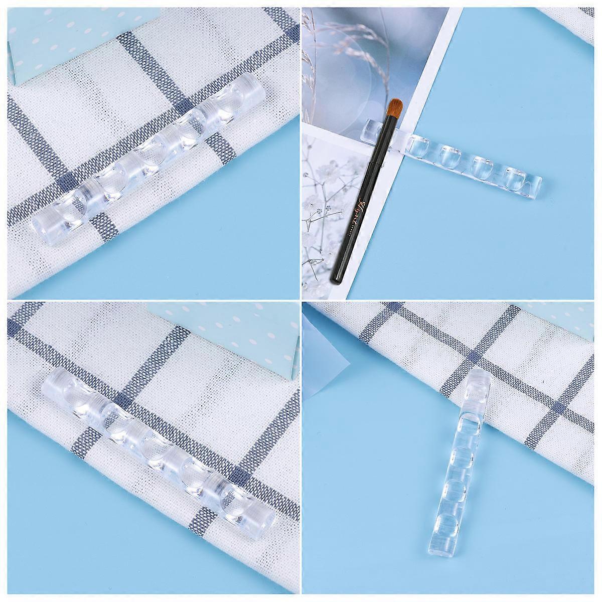 Nail Art Pen Holder with 5 Grids for Storage Made of ABS Transparent Portable for Salon