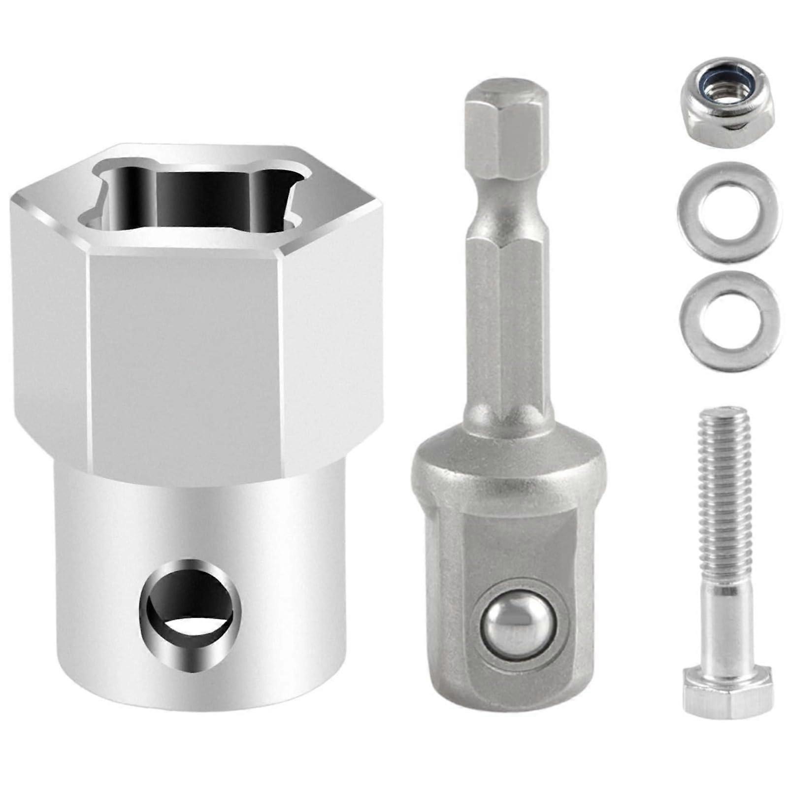 Stainless Steel Trailer Jack Handle Crank, RV Stabilizer, Durable Replacement Part with Universal Hex Socket Design