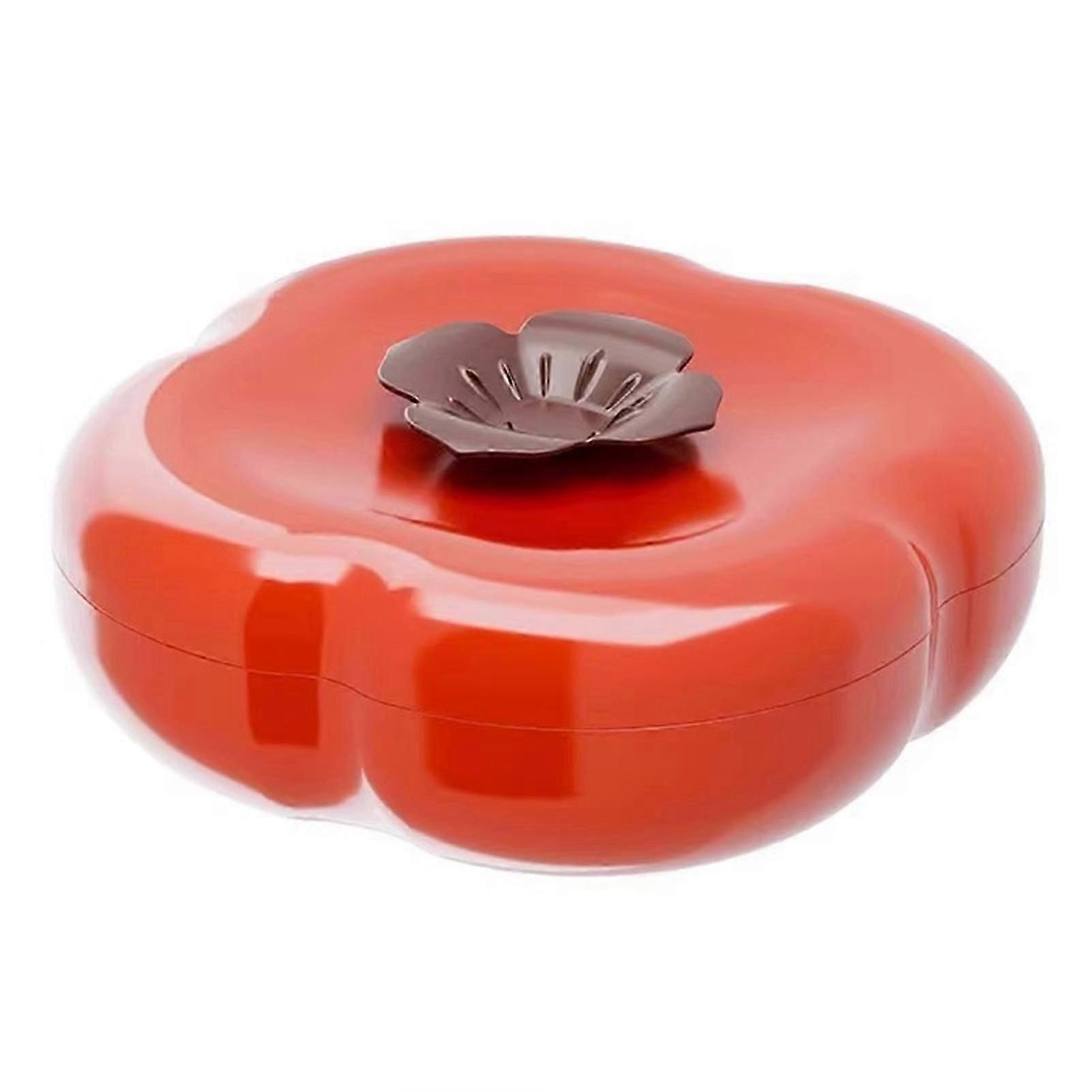 Charming Persimmon-Shaped Fruit Bowl - Decorative Lidded Nut & Candy Dish for Coffee Tables