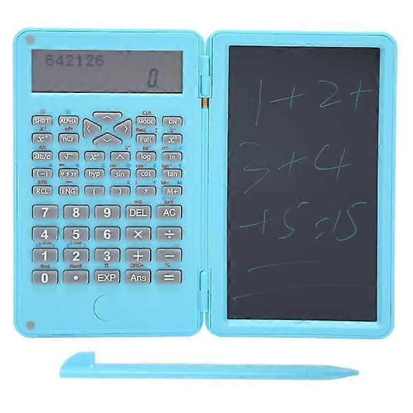 Calculator with Notepad Portable 10 Digits LCD Display Scientific Calculator Sky Blue