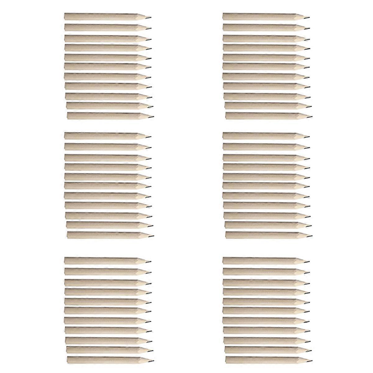 100 Lápis de Madeira de 3,5 Polegadas, Lápis de Escrita para Iniciantes, Lápis de Desenho para Estudantes, Papelaria, Hexangular