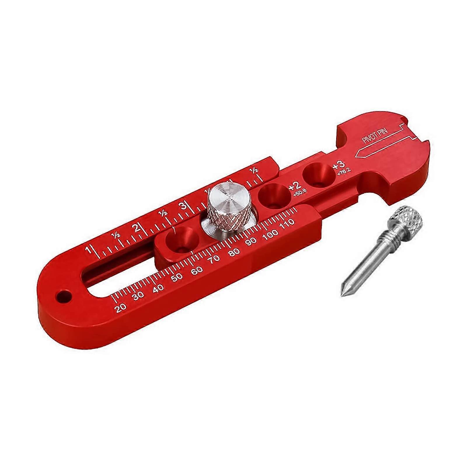 Wood Scribing Tool - Adjustable Aluminium Alloy Compass Scriber for Woodworking, Precision Circle Drawing Gauge