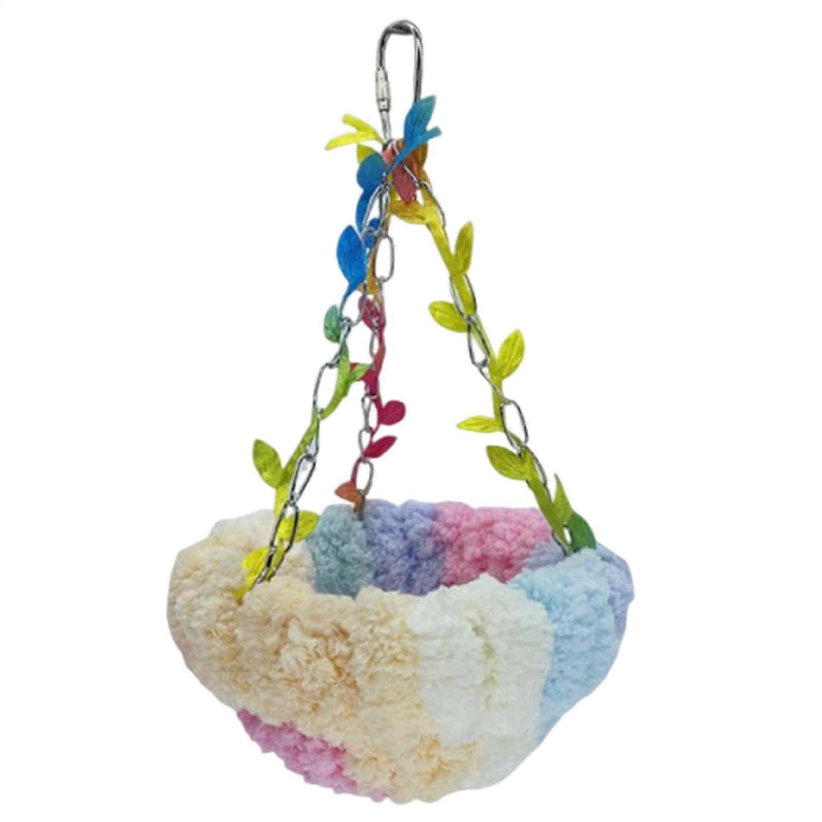 Visibility Viewing Walls Nest Conure Bed Mat | Plush Winter Warm Bird Hammock for Macaw Cockatiels Lovebirds