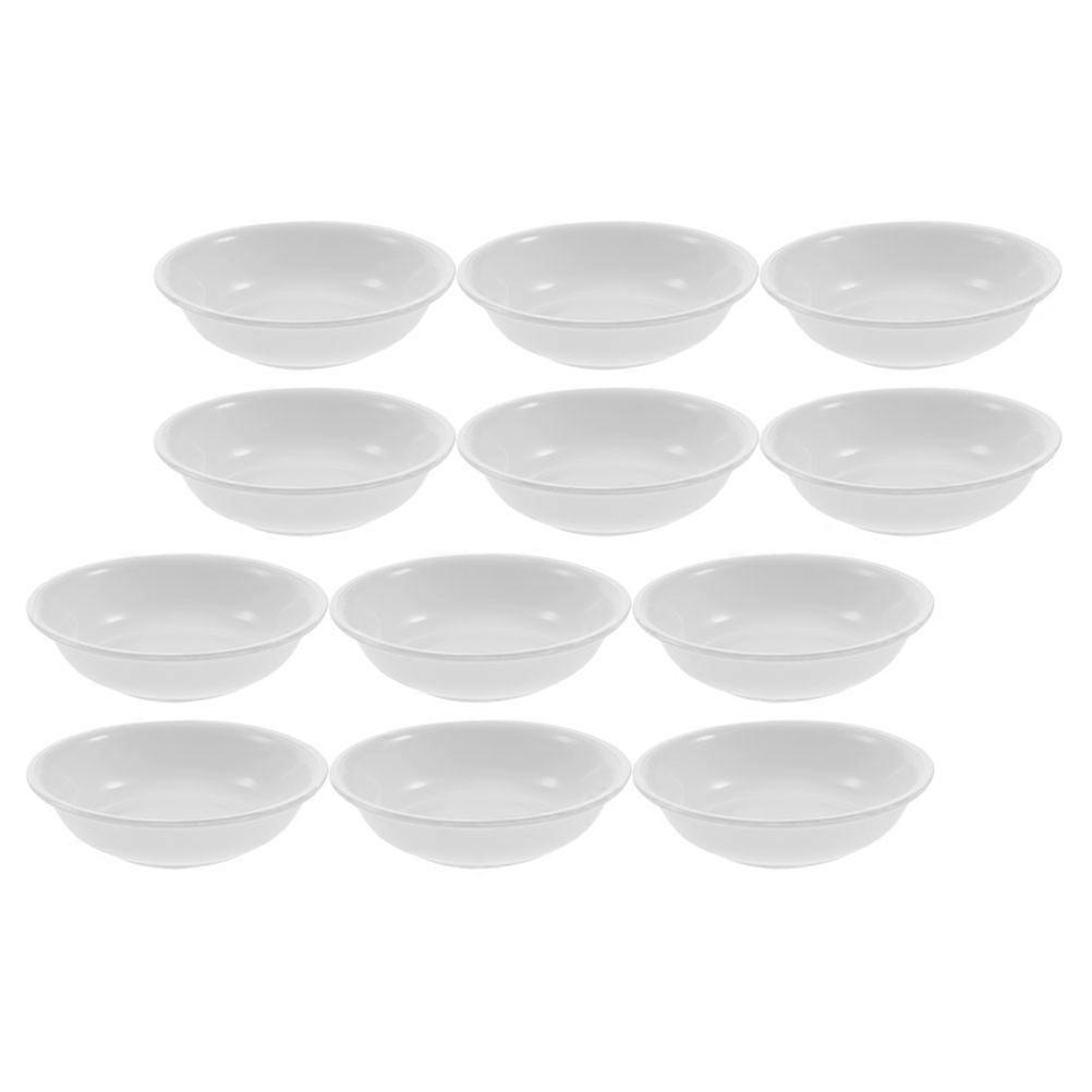 12Pcs White PP Chip and Dip Bowls for Kitchen Condiments Easy to Clean Small Size