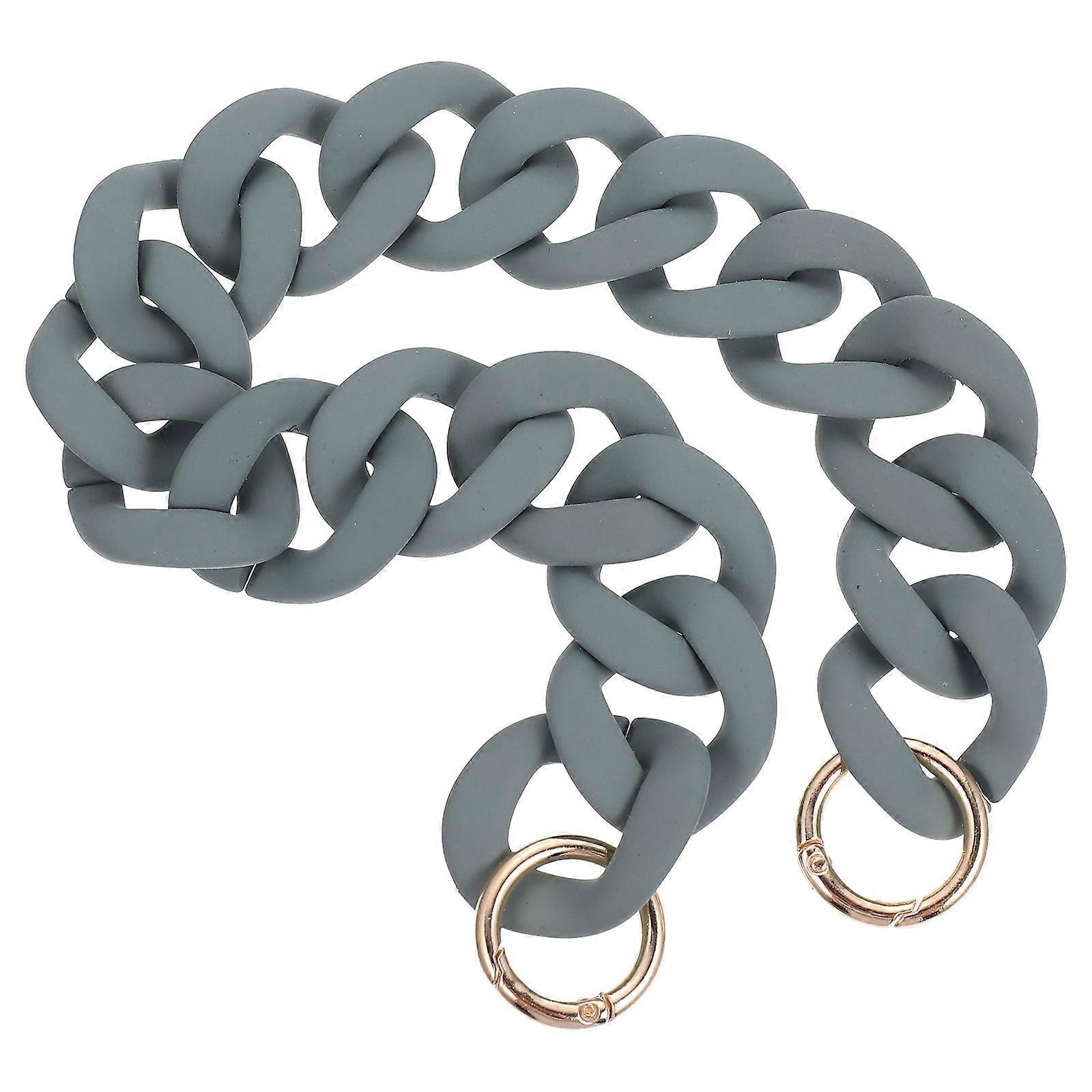 White Stylish Resin Chain for Handbag Use Lightweight and Durable Plastic Accessory
