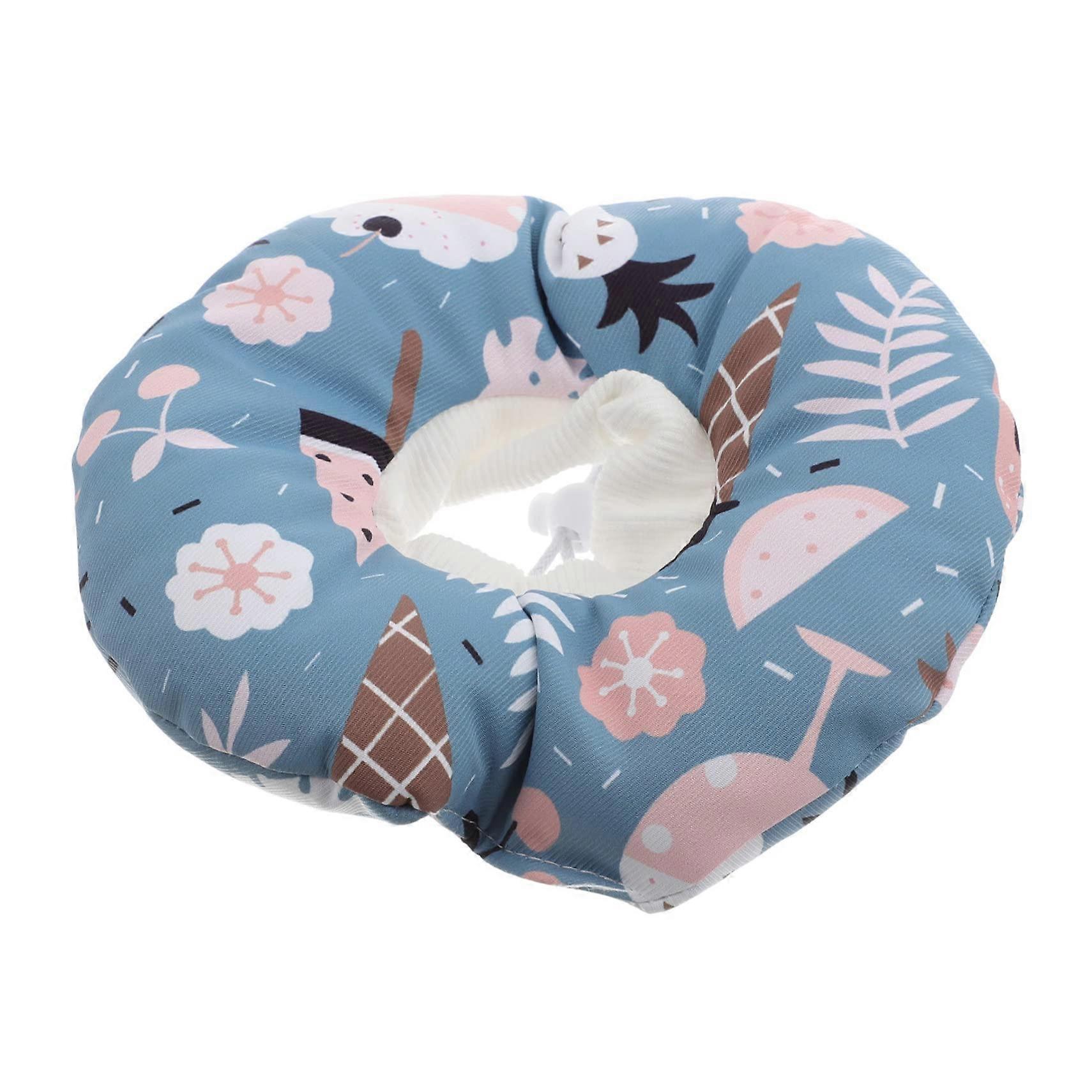 Plush Recovery Collar For Cats And Dogs, Size M, Soft Plush Cotton, Anti-Leak Healing Cone Alternative