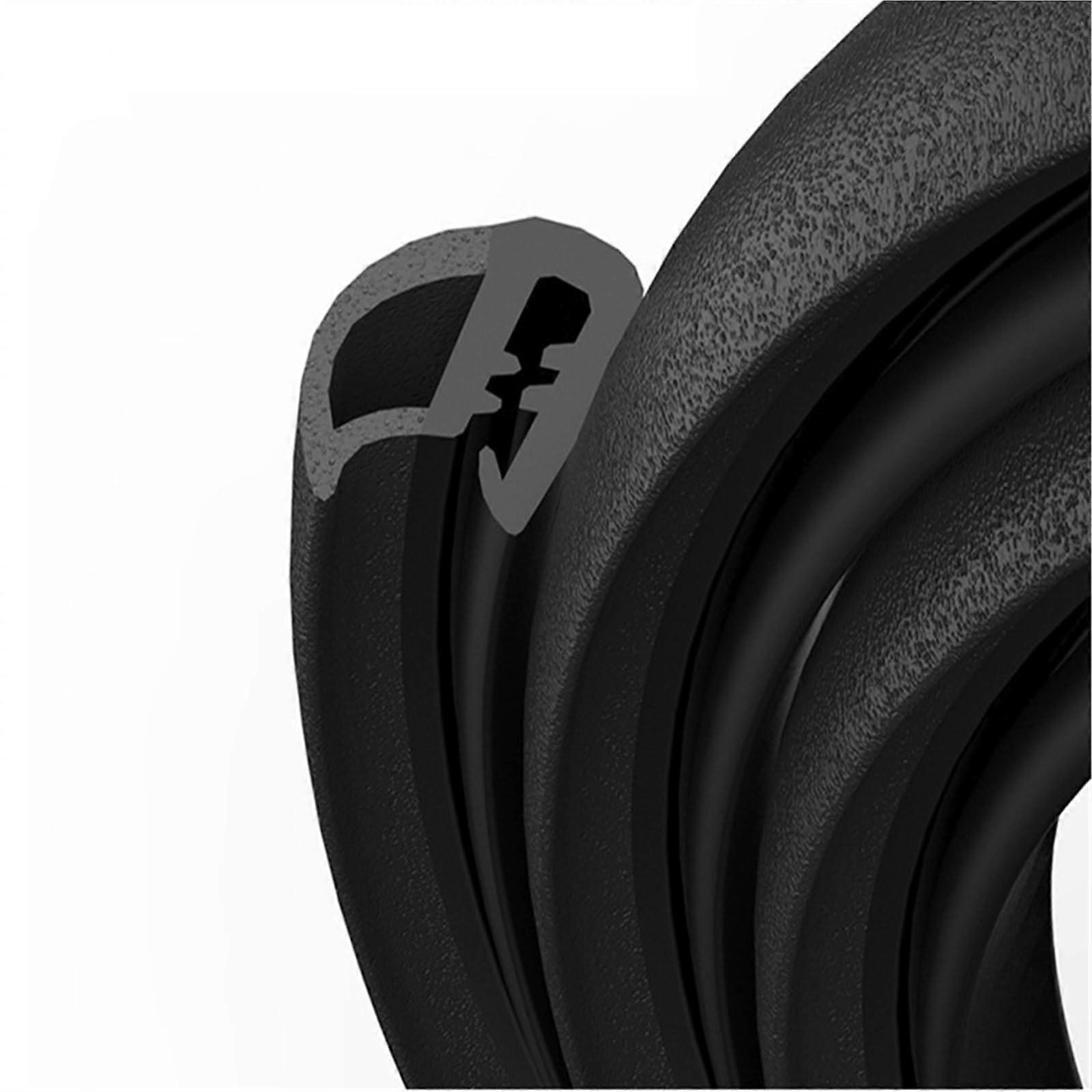 2m Autodoor Edge Seal Strip Rubber B-Pillar Waterproof Dustproof Soundproofing Automotive Gasket Compatible with All Vehicles
