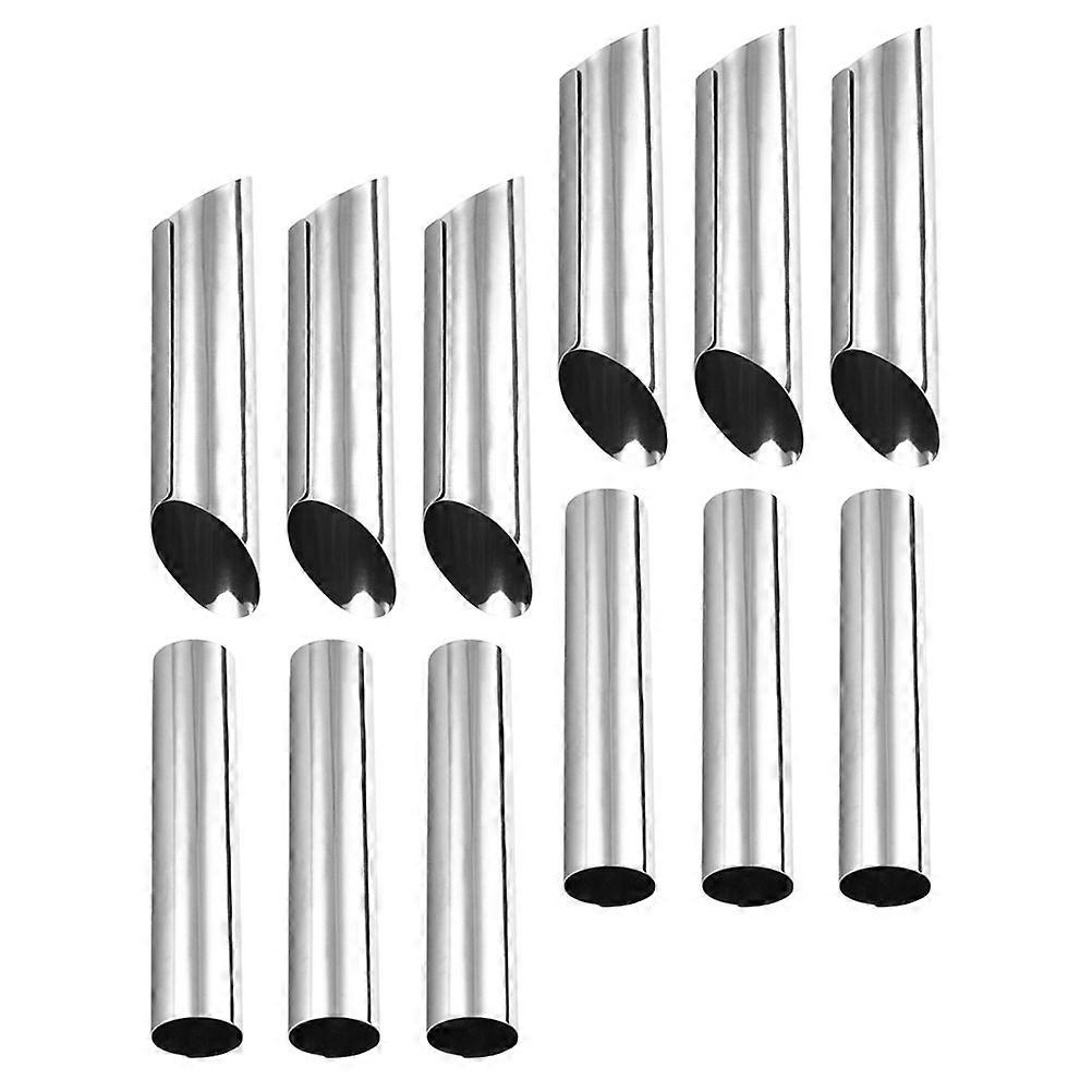 Conical Baking Tube 12Pcs Moulds In Silver Ideal For Baking Lovers With Lightweight And Easy To Use Attributes