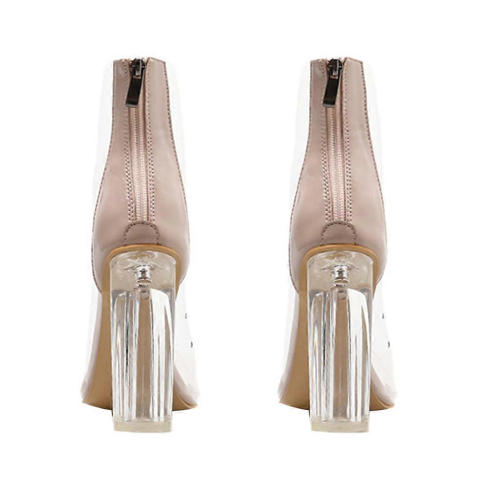 Chic High Heel Boots For Women With Transparent Design Perfect For Rainy Weather Available In 7.5US Size 1 Pair