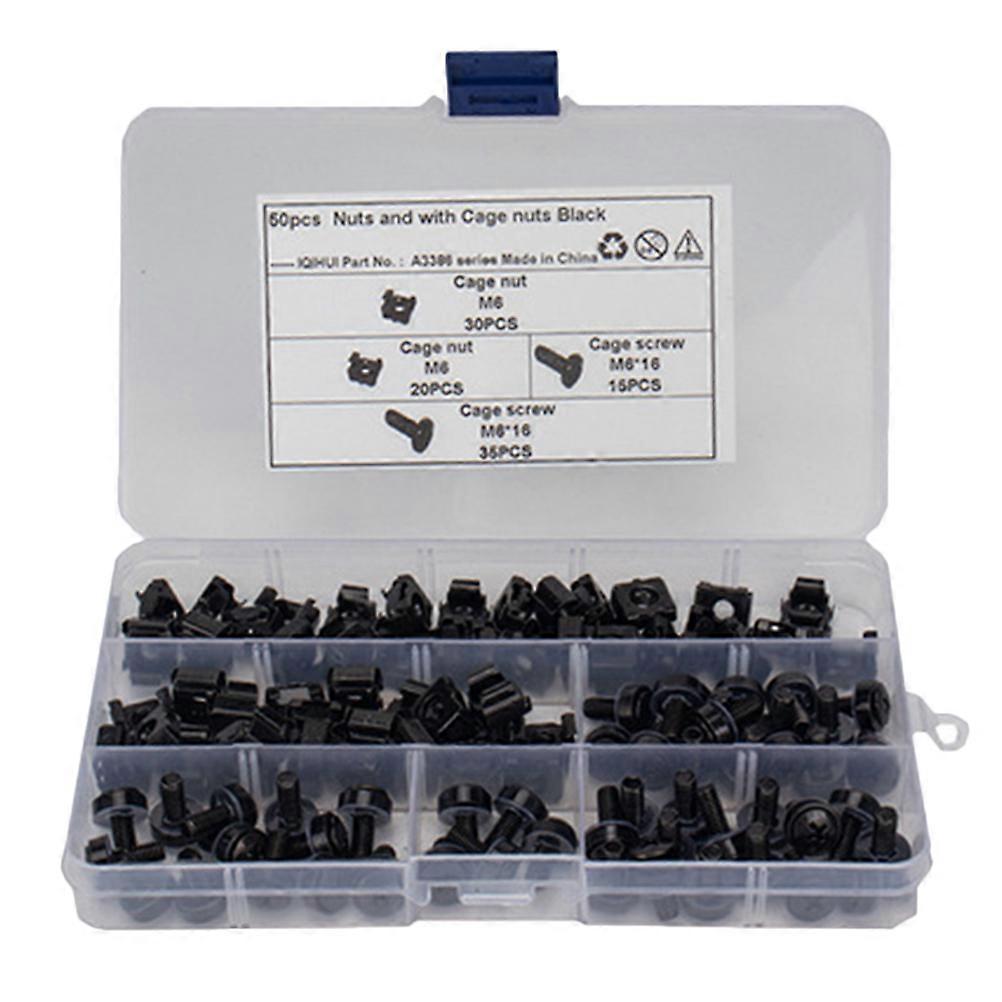 Rack Mount Screw Set With High Hardness And Black Finish Ideal For Chassis Or Vehicles 1 Set