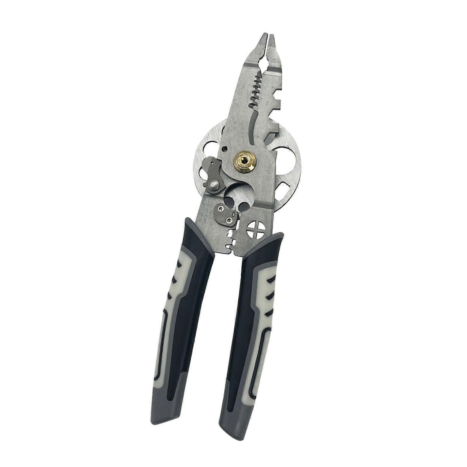 Wire stripper, Cable stripper, performance wiring tool, Wire crimper, Wire cutter for cutting wires, Wrench, Splitting tool