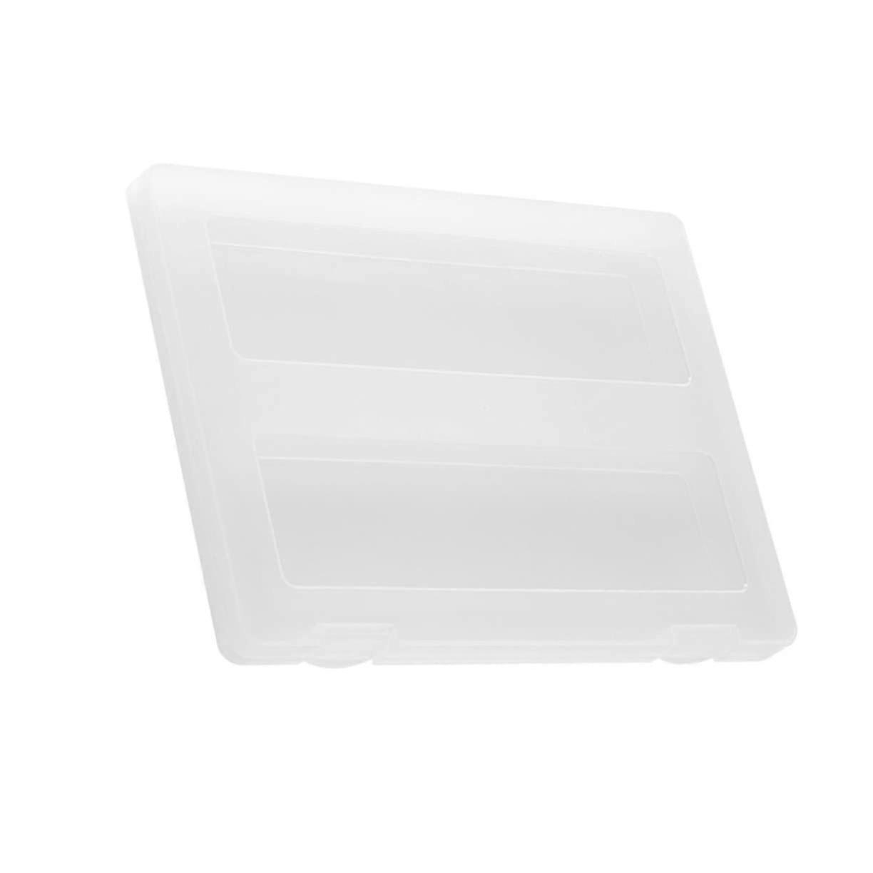 Pack of 2 Transparent File Box Clear Container Organiser for Desk Folder Organiser Organiser for Storage of Paper Files File Folder PP