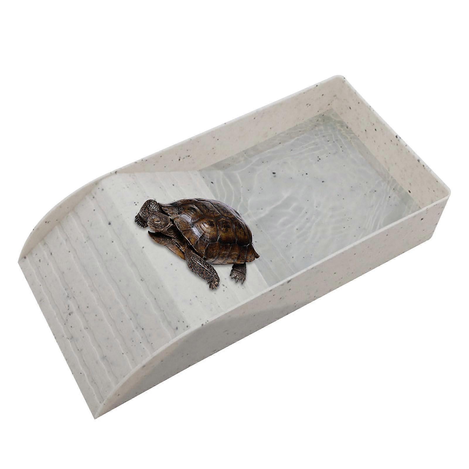 Turtle Water Bowl, Reptile Feeding Bowl with trumpet edges