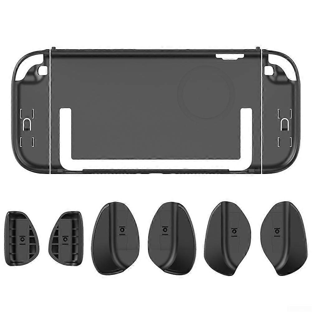 Nintendo Switch 2 Case with 6 Different Grip Sizes, Enhanced User Experience  Clear/Black (Black 2)
