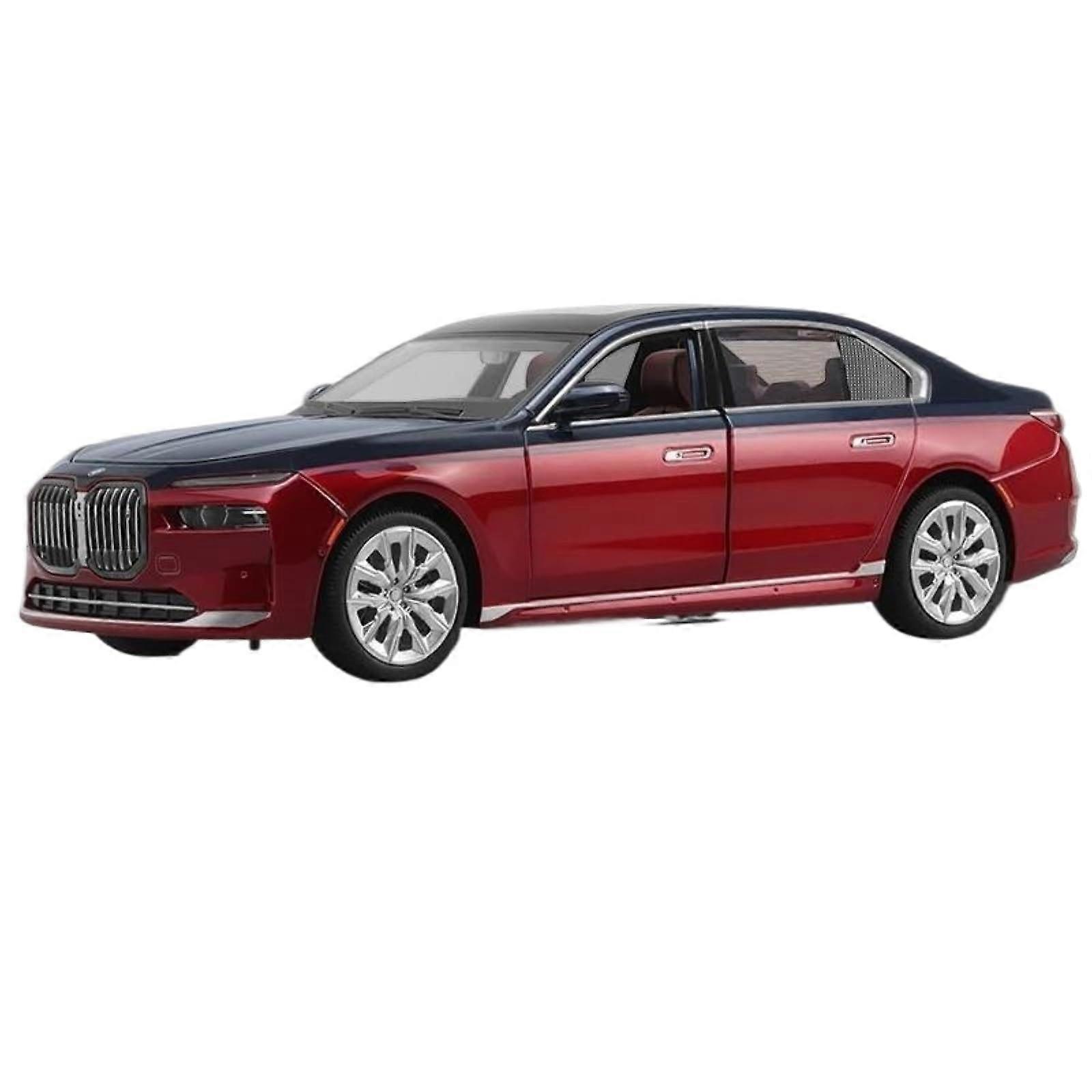 I7 G70 M70L 1:24 Scale Diecast Model Car New Energy Luxury Sedan with Sound and Light Features Red Box