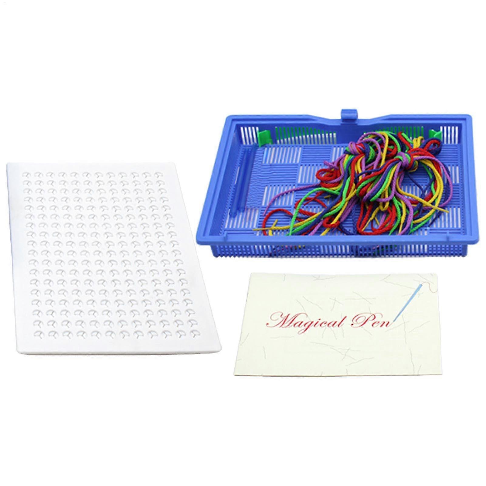 Braided Drawing Board for Kids, Portable Craft Set with Colorful Strings, Fun Learning Toy for Christmas and Mother's Day