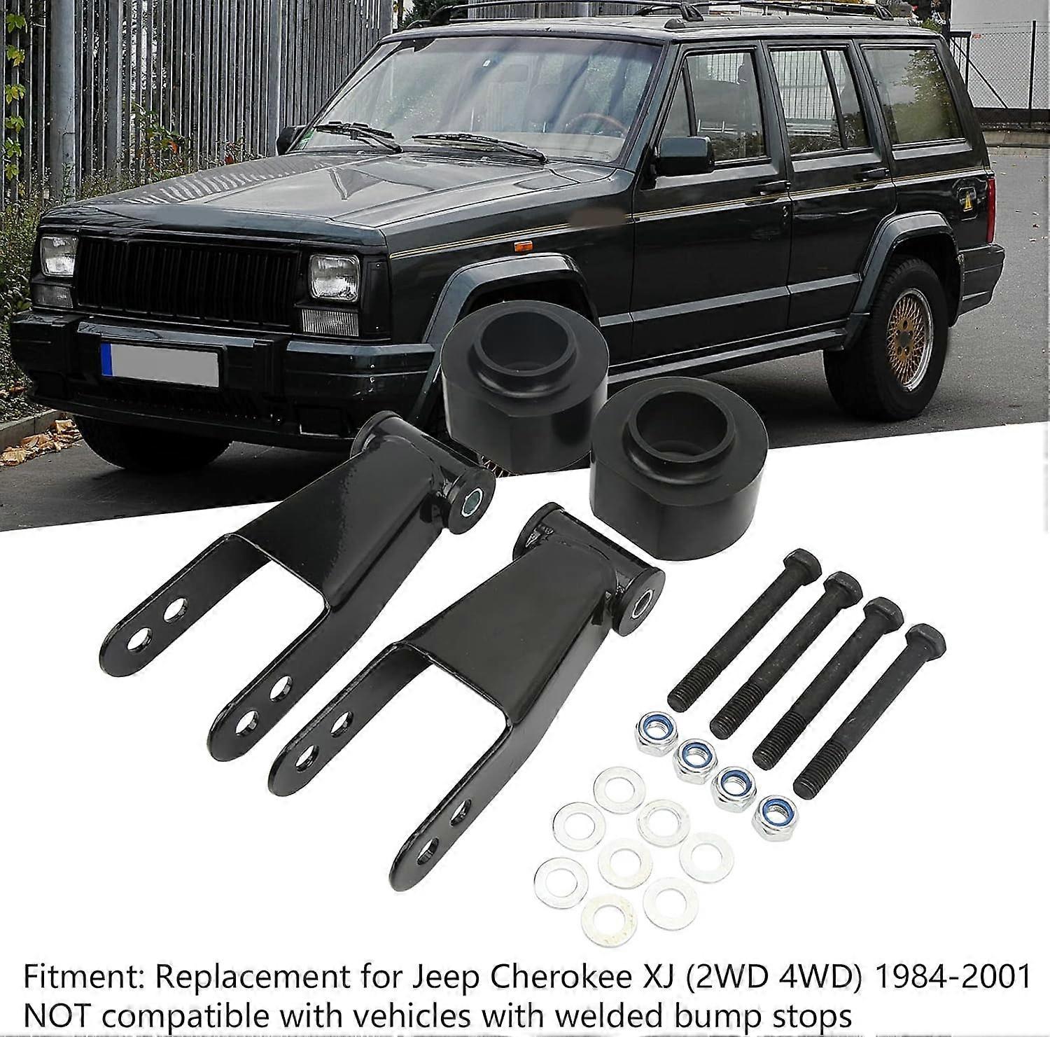 Lujuntec 2-Inch Front Leveling Lift Spacer Kit – For Jeep Cherokee XJ 1984-2001, 2WD/4WD