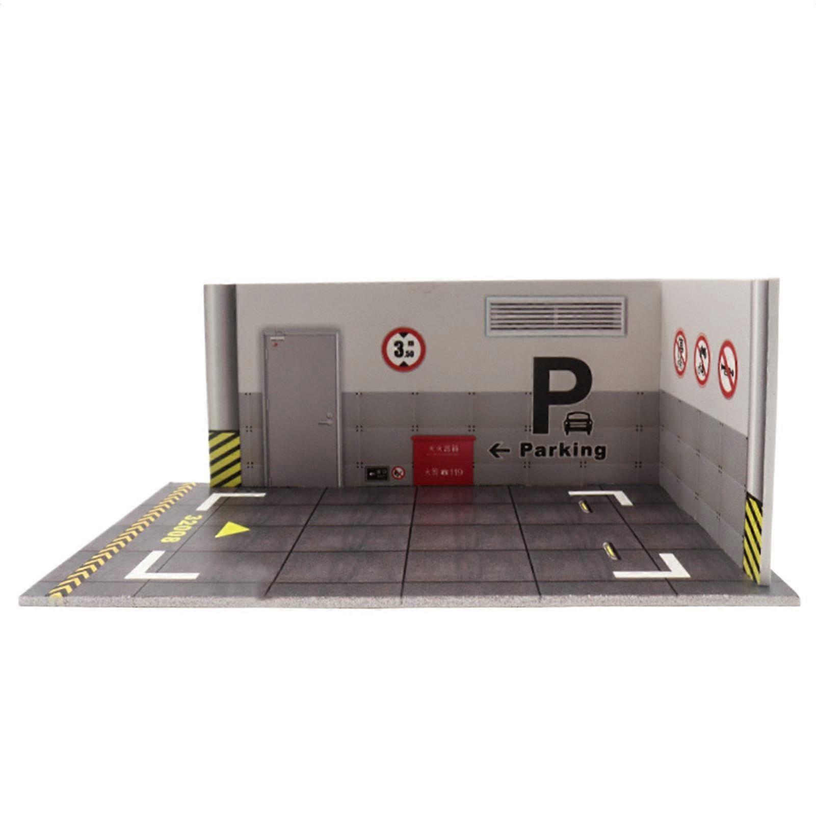 Parking Lot Scene 1:24 Scale Model Display Garage for Sports Car Collectors