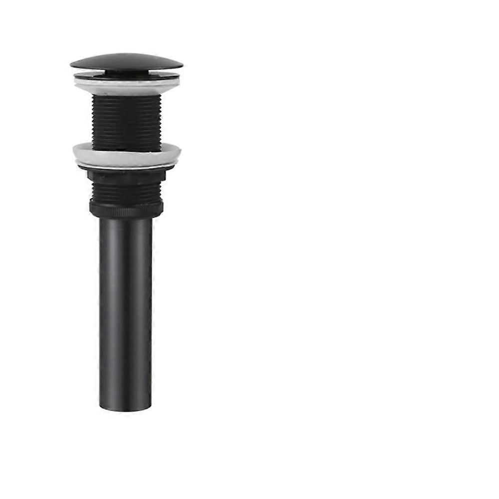 Brass Sink Pop Up Drain Button For Bathroom Vanity, Drain Plug Replacement, Black Finish