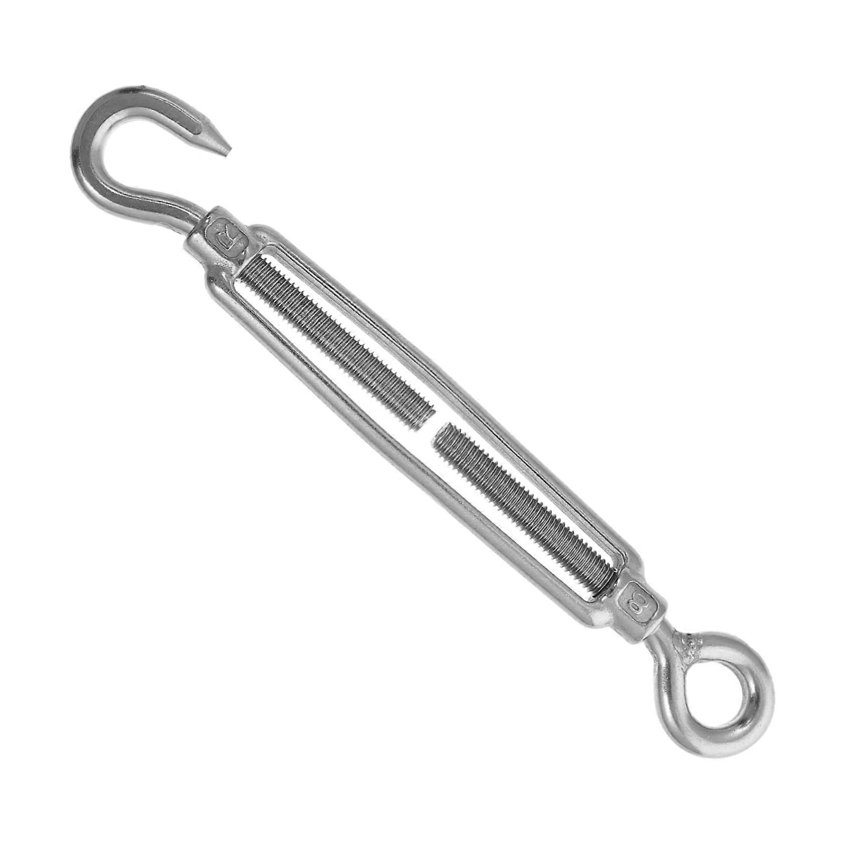 Turnbuckle Screw M8 Stainless Steel Wire Tensioner Open Body Smooth Surface High Durability for Projects