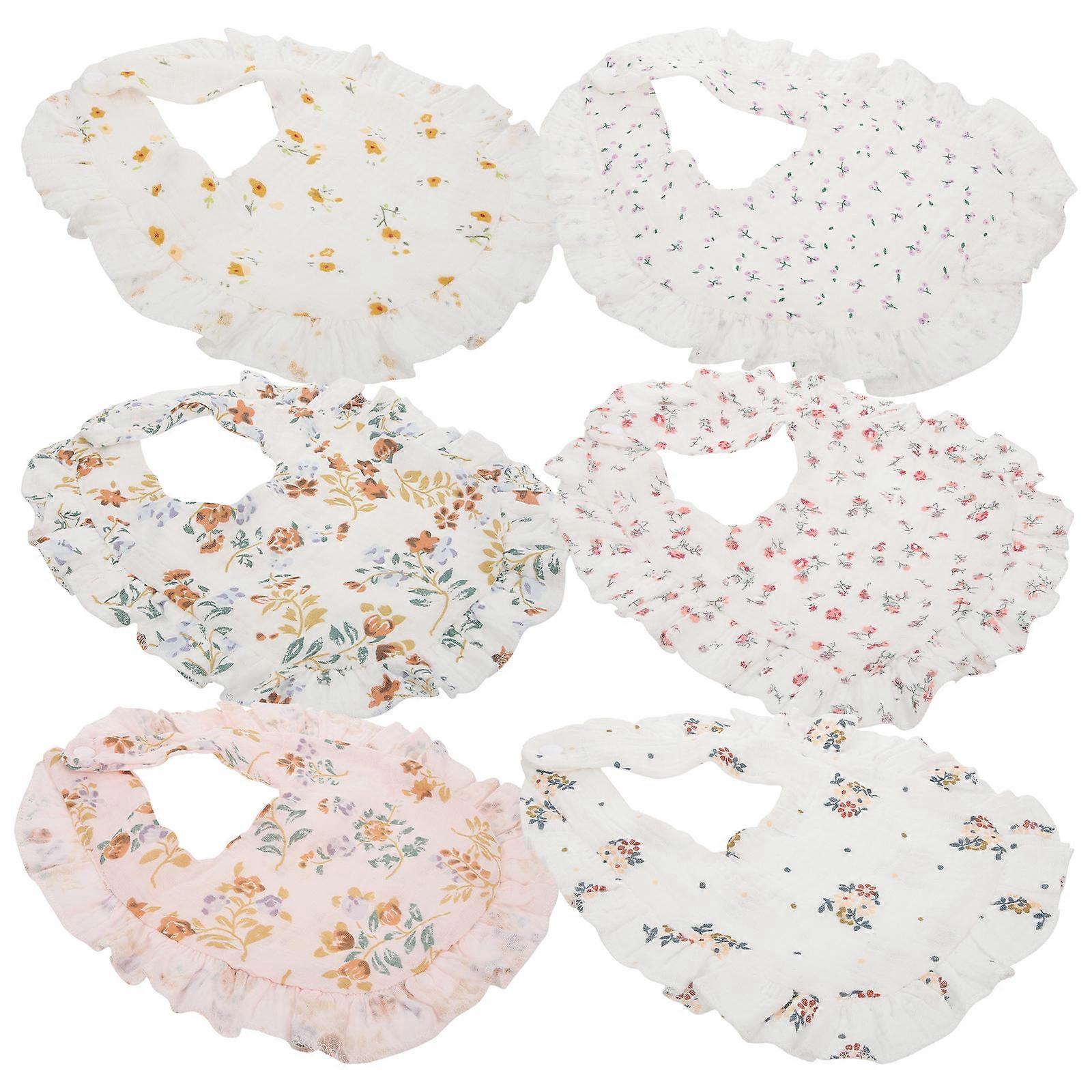 Baby Bandana Teething Bibs Toddler Drooling Bibs Daily Use Cotton Material Washable 6Pcs