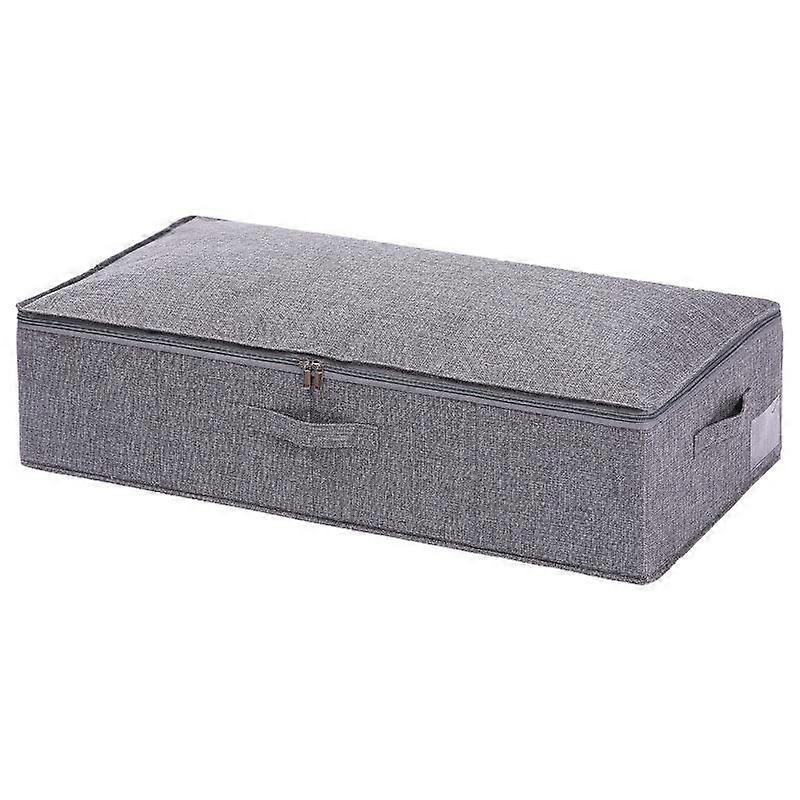 Storage boxes with lid for duvets, blankets - 50 L gray LO-Ron