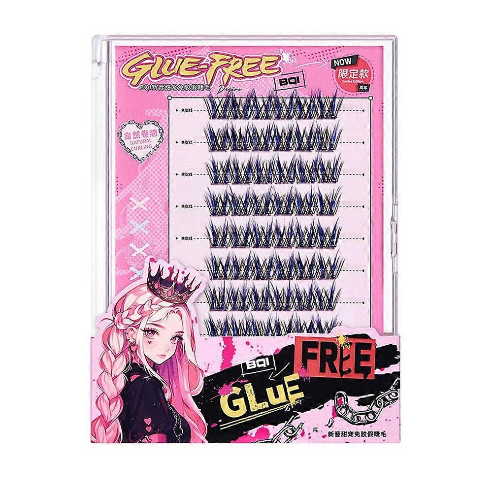 Glue-free False Eyelashes Self-adhesive Eyelash Natural Cross Style, Fluffy