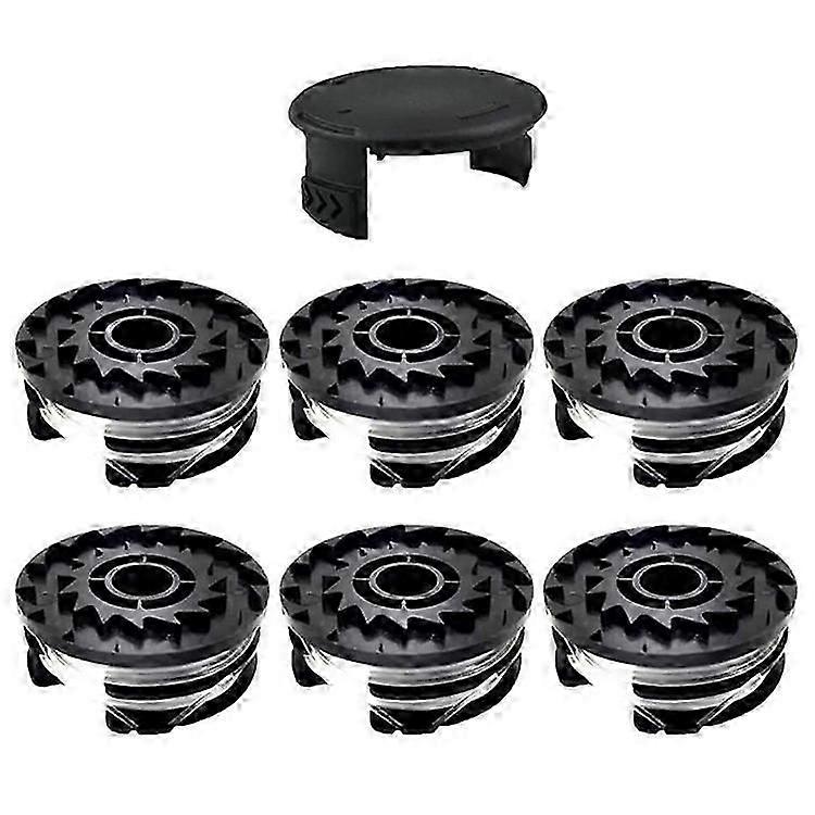 Parkside Trimmer Line Spool Set - 6 Spools + 1 Cap for TLP-01 / TLP-01-1 Lawn Mower Accessories