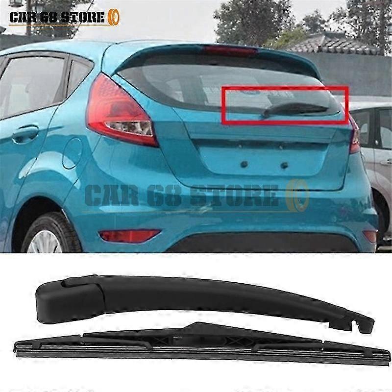 2 Pcs Car Rear Windshield Windscreen Wiper Arm & Blade Set ABS Metal Durable Auto Parts For Ford Fiesta MK6 MK7 ST150 02-08