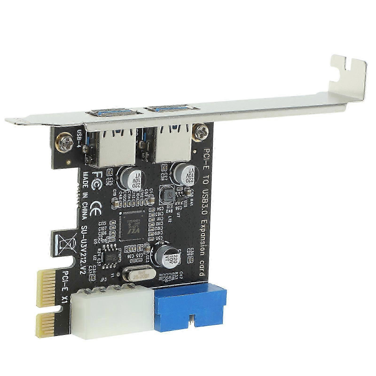 Double USB Adapter Expansion Card PCI-E Compatible For Desktop Computer Upgrade 1Set