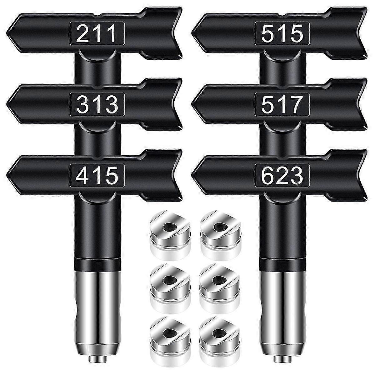 Sprayer Tips,6Pcs Airless Paint Sprayer Tips Reversible Sprayer Tips