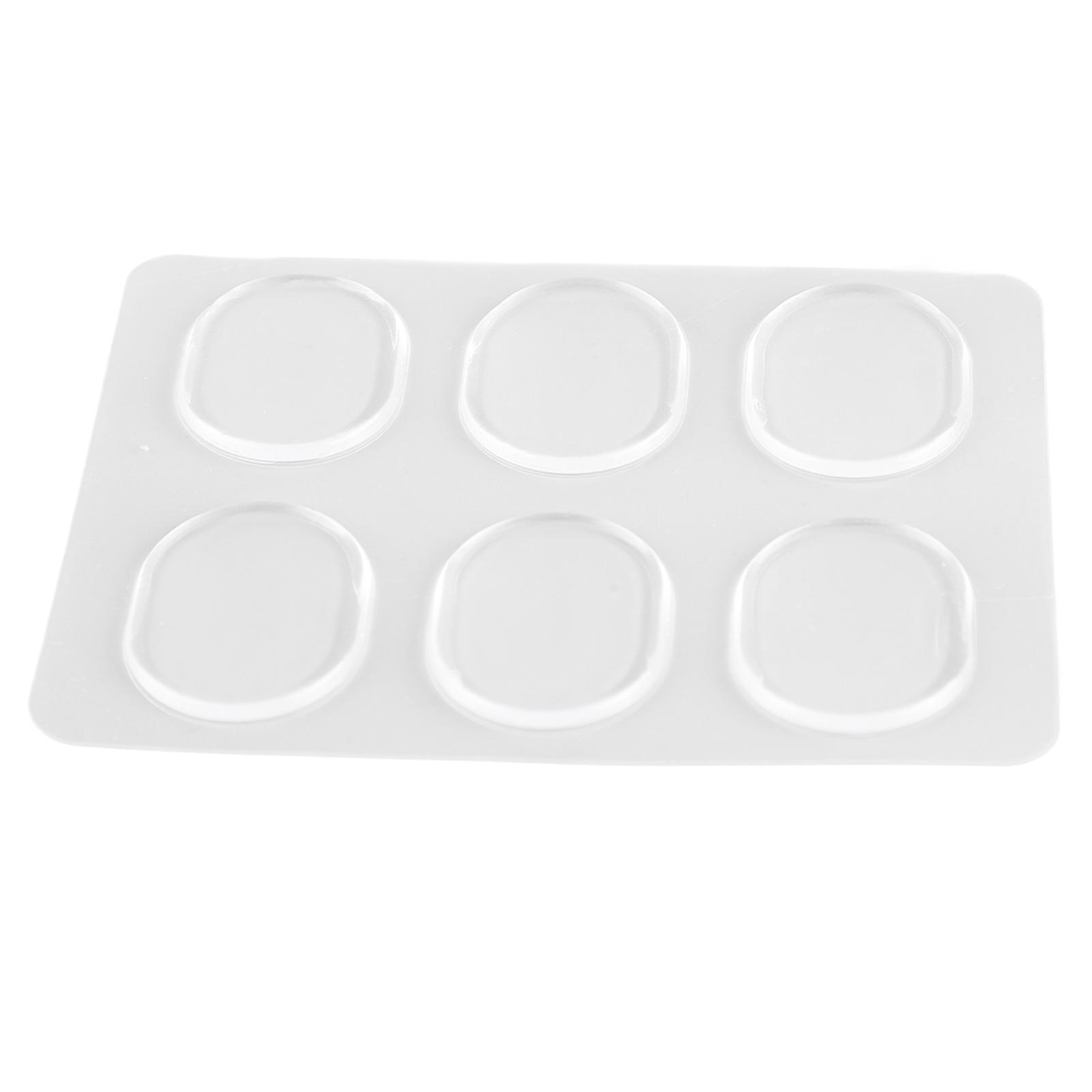 6 Pcs Transparent Silicone Drum Dampener Pads Soft Gel Noise Reducer