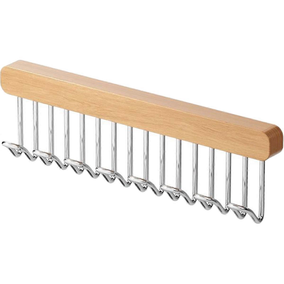 Klädförvaringsgalge i trä, bältesgalge, 8 krokar, höger