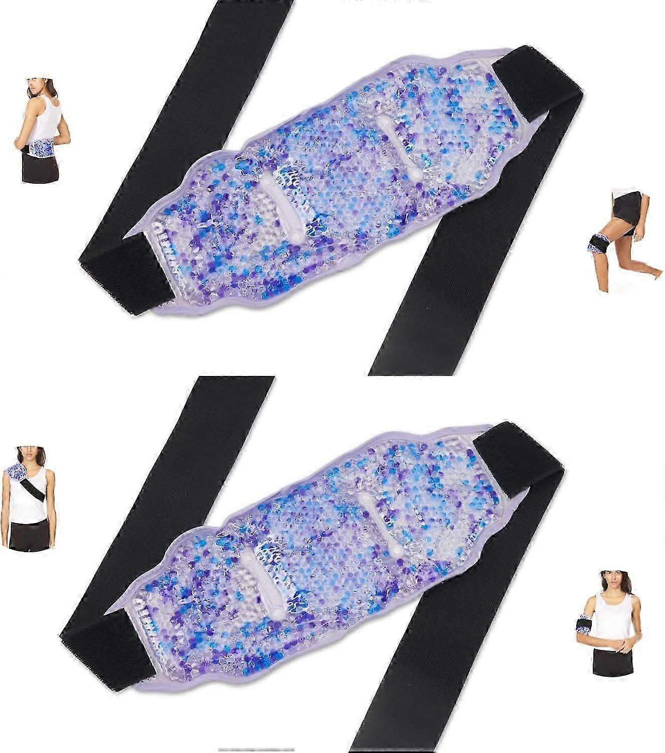 Gel Bead Ice Packs Cool Compress Two Pack Set