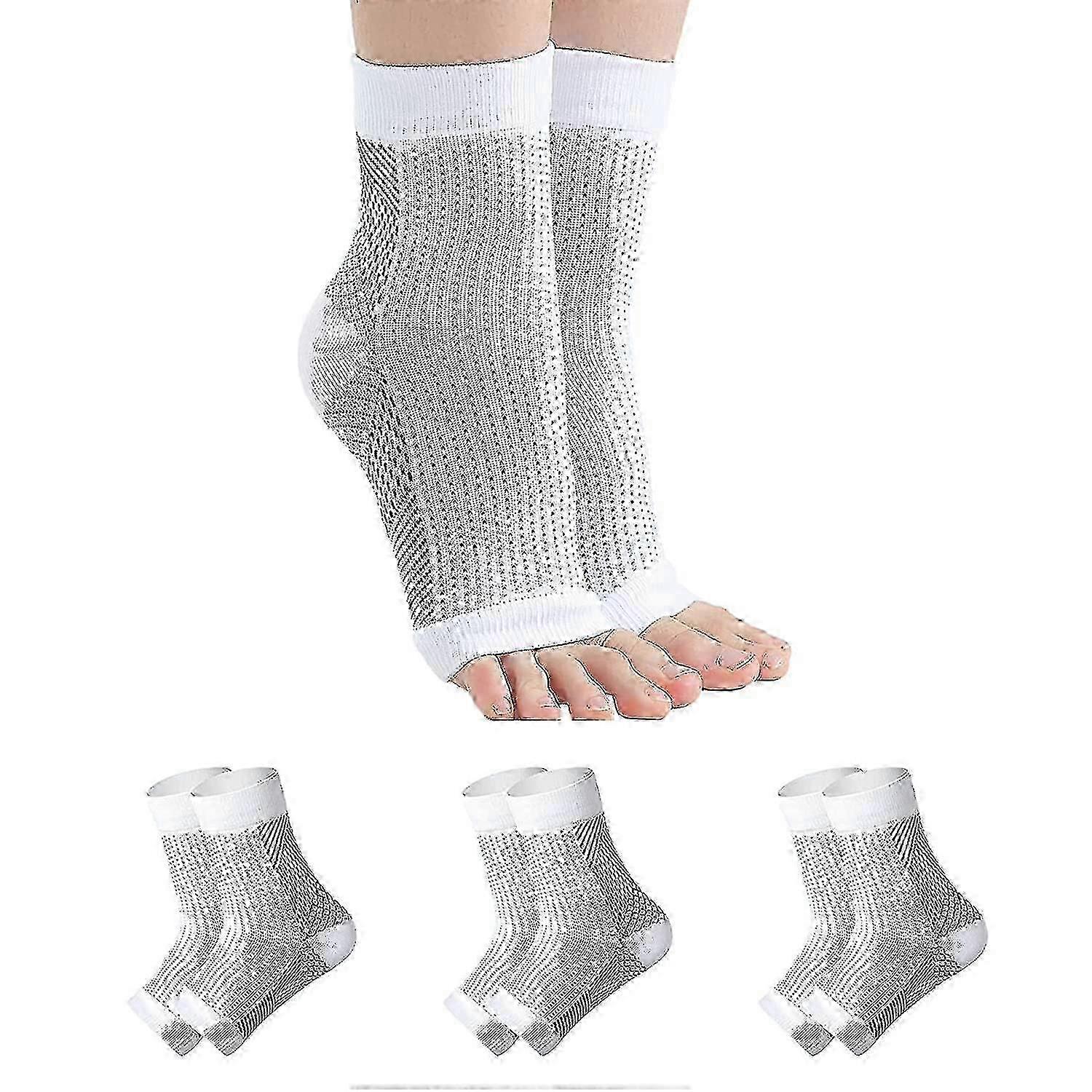 Compression foot socks - 3 pairs neuropathy socks for tendonitis relief