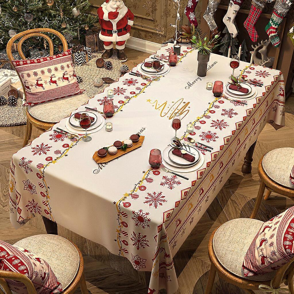 Christmas pattern table runner and tablecloth
